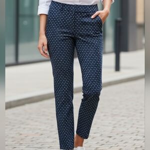 Ann Taylor LOFT Petites Marisa Skinny Pants – Royal Blue Geometric Print (6P)